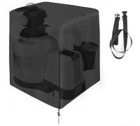 Cubierta para bomba de filtro de arena Intex con tela Oxford 420D con apertura de cremallera completa y parte inferior asegurada con cordón para mayor durabilidad al aire libre (84 x 61 x 86 cm)