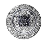 Cubierta Para Botón De Arranque,Anillo Decorativo De Estrás Con Calcomanías,Cubierta Adhesiva De Precisión Para Botón De Arranque Y Parada | Para Mujeres Hombres Niñas Vehículos SUV Interior