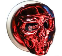 Cubierta para botón de arranque de coche con patrón distintivo de calavera fabricada con material ABS para un rendimiento y ajuste fiables (rojo)