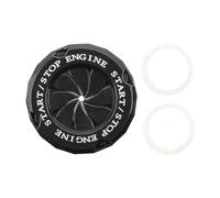 Cubierta para botón de arranque de coche, tapa para botón de arranque de aleación de aluminio con 2 gomas de soporte, cubre botones de arranque de vehículo para varios modelos