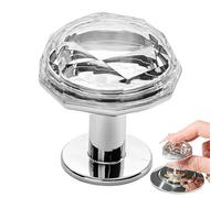 Cubierta para botón de descarga de inodoro con diamantes de imitación - Extensor decorativo de empuje para tanque, protector adhesivo para clavos largos, accesorio de baño plateado ABS/PET | d