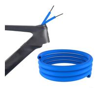 Cubierta para cable de bicicleta, tubo de esponja de alambre interno, 1 5 m de longitud, diámetro interior de 6 mm, diámetro exterior de 12 mm (3 M/2 unidades, azul)