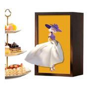Cubierta para caja de madera | Dispensador modelo Modern Ballet Girl - Nap In Dispenser | Caracterizado por un motivo de bailarina, esta cómoda de oficina, escritorio de oficina, dormitorio