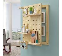 Cubierta para caja de medidor eléctrico, tapa decorativa para caja de interruptores interiores con tablero de almacenamiento, tablero de clavijas de madera para uso doméstico, oficina y restaurante