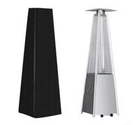 Cubierta para calentador de patio de 90 pulgadas, triángulo, impermeable, transpirable, funda protectora 210D Oxford, color negro para jardín