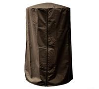 Cubierta para calentador de patio, impermeable, resistente, forma de pirámide con rejillas de ventilación, correa resistente al viento, protección UV, gris, 61 x 96,5 cm (café)