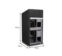 Cubierta para casa de gato, 420D Oxford cubierta de protección para mascotas al aire libre, gris, cubierta antipolvo resistente a la intemperie para perro gato corral valla refugio (72 x 72 x 181 cm)