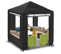 Cubierta para casa de Juegos al Aire Libre, Cubierta Impermeable para casa Exterior para niños, de Juegos al Aire Libre con Sombra para Que jueguen Varios niños pequeños, Negro, 56L×56W×60H