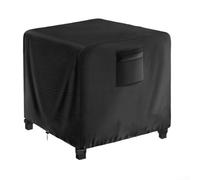 Cubierta para chimenea al aire libre de 28 pulgadas, cuadrada, antidecoloración, impermeable, protector de estufa de fuego con cordón ajustable para días de viento UK (210D)