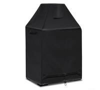 Cubierta para chimenea de leña al aire libre con asas dobles y sistema de ventilación para mejorar el flujo de aire y durabilidad