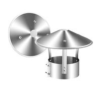 Cubierta para chimenea de techo de acero inoxidable, cubierta de lluvia y tapa con protector de pájaros, ventilación de aislamiento perfecto para uso en exteriores de 90 a 240 mm y resistente a la