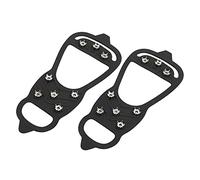 Cubierta para Clavos para Zapatos Crampones de 8 Dientes Empuñaduras Antideslizantes para Hielo y Nieve para Caminatas al Aire Montañismo Caminar Tacos de tracción de Silicona de (l)