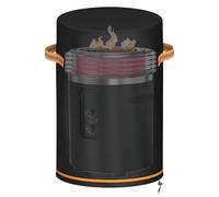 Cubierta Para Columna De Fosa De Fuego,Protector Para Muebles De Exterior De Alta Resistencia E Impermeable,Cubierta Cilíndrica Para Chimenea Y Columna De Fuego - para Balcón Césped Porche Hogar Jardí