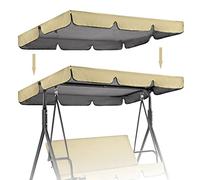 Cubierta para Columpio de Patio - Toldo de Repuesto Impermeable y Resistente a los Rayos UV para Columpios de 2 y 3 plazas - Protección Duradera para jardín al Aire Libre