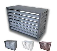 Cubierta para condensador de mini split para unidades exteriores, cubierta para aire acondicionado mini split, protector de pantalla para compresor de condensador de bomba de calor (techo plano gris,