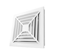 Cubierta para conductos de ventilación Rejilla de conducto aleación aluminio for ventilación techo y pared, difusor cuadrado 100 mm 150, cubierta extractor externo for del hogar(150MM)