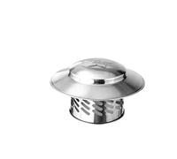 Cubierta para conductos de ventilación Tapa de chimenea acero inoxidable 304 80-220 mm a prueba lluvia, resistente al viento y a la, cubierta ventilación, tubo techo, campana extractora(160mm)