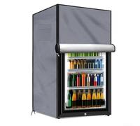 Cubierta para congeladores, cubierta de refrigerador a prueba de polvo para exteriores, impermeable, vertical, mini congeladores, para la mayoría de refrigeradores de bebidas 3.0 cúbicos (gris S)