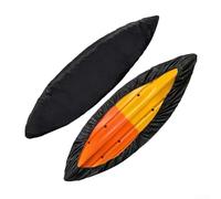 Cubierta para cubierta, 2-6 m, cubierta antipolvo para barco, impermeable, resistente a los rayos UV, Oxford 210D, ajuste seguro con correas, camping al aire libre pesca (10-11 pies, negro)