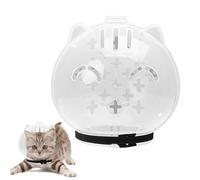 Cubierta para de gato, transparente, antimordeduras, casco ajustable de astronauta para el aseo, el afeitado, la protección veterinaria, protector de mascotas pequeño, PP, M 200 g, L 250 g