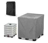 Cubierta para Depósito de Agua 1000/800/600/300 Litros,Funda de Contenedor IBC, 210D Oxford Cubierta Protectora Depósito Agua IBC,Funda Deposito Barriles Agua Lluvia(Size:300L : 81*61*100CM,Color:Grey