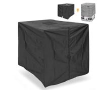 Cubierta para depósito de agua, impermeable, resistente al polvo, con cremalleras, para cubos de 300 L/600 L, protector solar, cubierta para tanques de patio y almacenamiento de jardín (600 L, 120 x