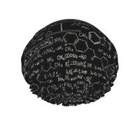 Cubierta para el cabello con impresión 3D de ciencia abstracta e ilustración química, gorra de pelo ajustable para mujer, elegante, grande, impermeable