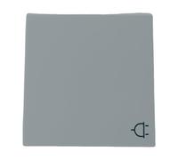 Cubierta para enchufe Schuko con tapa abatible, color blanco