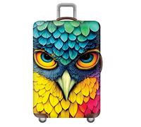 Cubierta para Equipaje,Grafiti,Animales,Flores,Funda Maleta De Viaje,Funda Protectora para Malet,Funda para Maleta EláStica,Luggage Cover para Equipaje De 18-32 Pulgadas (Dorado,S(18-21inch))