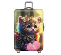 Cubierta para Equipaje,Grafiti,Animales,Flores,Funda Maleta De Viaje,Funda Protectora para Malet,Funda para Maleta EláStica,Luggage Cover para Equipaje De 18-32 Pulgadas (Gris,L(25-28inch))