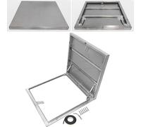 Cubierta para escotilla de acceso de acero inoxidable 304, 115 x 60 cm, sifón de ático con cerradura y asa, perfecta para un fácil acceso