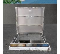 Cubierta para escotilla de ático de acero inoxidable con puerta de seguridad y ventilación para uso residencial, comercial e industrial
