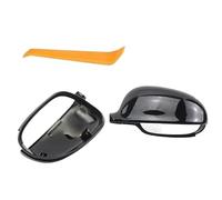 Cubierta para espejo retrovisor de puerta Tapas De Repuesto Para Espejos Retrovisores Laterales De Fibra De Carbono Para Golf 5, 6 Plus Para Jetta MK5 Para Passat B5.5, B6 EOS.(Black)