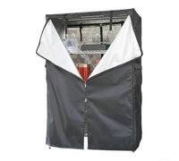 Cubierta para estante de almacenamiento al aire libre, tela Oxford impermeable 420D, cubierta antipolvo para estantes de alambre con cremalleras y gancho (36 x 18 x 72 pulgadas)