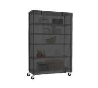 Cubierta para estante de almacenamiento - Protector de polvo para estante ďe alambre, cubierta impermeable ṕara éstante, protector đe èstante p̀ara organización del hogar con cremallera frontal, pelíc