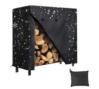 Cubierta Para Estante De Leña - Protector De Almacenamiento De Troncos De Tela Oxford Resistente, Escudo Ajustable Resistente A La Intemperie, Protector Para Exteriores A Prueba De Viento | Carcasa De