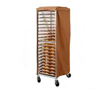 Cubierta para estante de sartenes, cubierta antipolvo para estante de almacenamiento de una sola puerta, cubierta para estante de pasteles, tela Oxford impermeable, protección 420D (café)