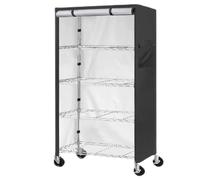 Cubierta para estanterías - Almacenamiento para estanterías, cubierta de cremallera, organizador de alto rendimiento, práctica solución de protección duradera para despensa, garaje, terraza, armario