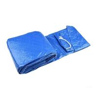 Cubierta para exteriores de 305 cm y 366 cm de diámetro, protector de lluvia y polvo resistente a la intemperie con tela de fibra de plástico resistente a desgarros, escudo redondo azul para equipo de