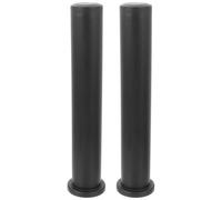 Cubierta para Extremo de Barra de Pesas Agarre Antideslizante Negro | PP y Acero Inoxidable, Superficie Lisa y Cómoda, Incluye Llave, para Montajes Domésticos y Uso Diario