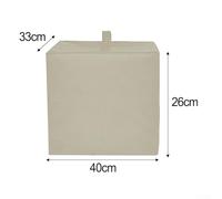 Cubierta para freidora de aire, resistente al calor, tela de nailon 420D, impermeable, protección contra el polvo para freidoras de hasta 40 x 33 x 26 cm, beige (40 x 33 x 26 cm)
