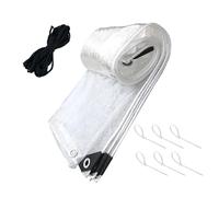 Cubierta para Gallinero - Película Aislante Transparente, Impermeable para Invierno con Cuerdas y Ataduras, a Prueba de Lluvia y Nieve | Ideal para Gallineros, Porches, Patios, Protección de Reci