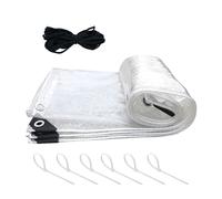 Cubierta para Gallinero - Película Aislante Transparente, Impermeable para Invierno con Cuerdas y Ataduras, a Prueba de Lluvia y Nieve | Ideal para Gallineros, Porches, Patios, Protección de Reci