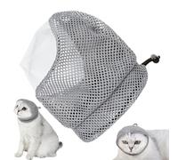 Cubierta para gatos, casco de gato ajustable para hocico gato mordida para el cuidado del pelaje | Capucha protectora resistente a los arañazos para gatitos, capucha sedante para visitas veterinarias