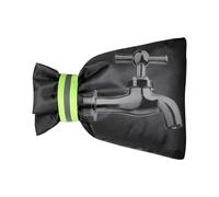 Cubierta para grifo al aire libre, 2 piezas de aislamiento de tubería de agua con tira reflectante, fundas de manguera para invierno, para patio, césped, jardín, Navidad, decoración del hogar