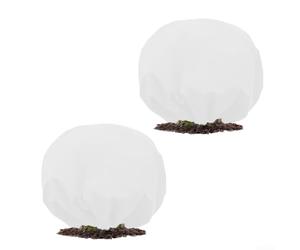 Cubierta para heladas de plantas no tejida para invierno, paquete de 2 fundas de tela gruesa para proteger las plantas de jardín de caídas repentinas de temperatura (73 pulgadas)