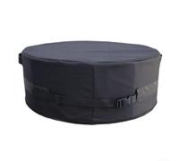 Cubierta para hogueras 600D con hebillas ajustables para un ajuste seguro en hogueras circulares, protector redondo a prueba de salpicaduras para cuencos de leña (diámetro 56 x 8 pulgadas)