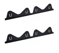 Cubierta para huecos de encimera para bordes de estufa, hecha de material resistente al calor para ayudar a mantener la higiene y reducir los esfuerzos de limpieza en cocinas (plata (negro (redondo) 2