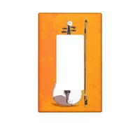 Cubierta para interruptor de luz de violín, diseño clásico de música blanca para decoración del hogar, placas de pared termoplásticas, balancín individual de tamaño estándar