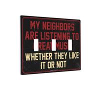Cubierta para interruptor de luz floral My Neighbors Are Listening To Great Music Switch Placa de pared Placa de interruptor de luz Placa de pared Placa de pared 3 Gang